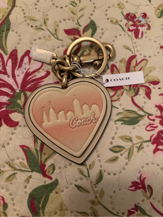 Coach Accessories - COACH X Jennifer Lopez Heart Skyline Key Charm with Gold Hardware